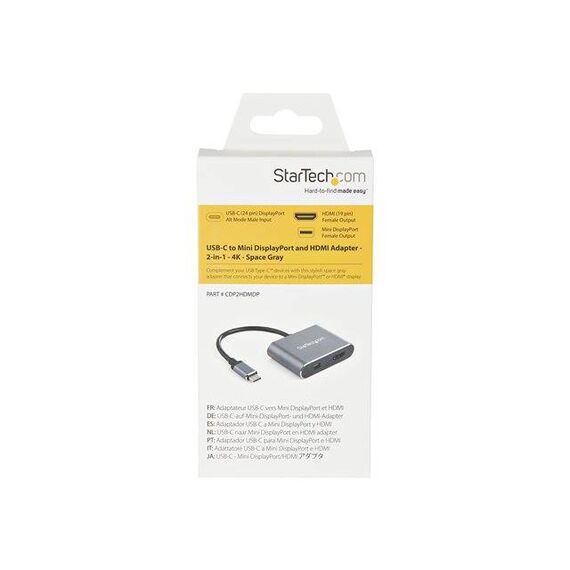 StarTech.com USB C Multiport Video Adapter 4K CDP2HDMDP