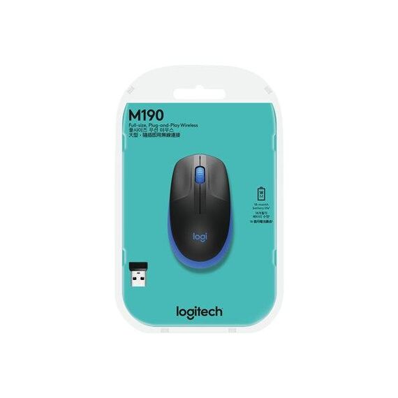 Logitech M190 Mouse optical 3 buttons wireless 910-005907