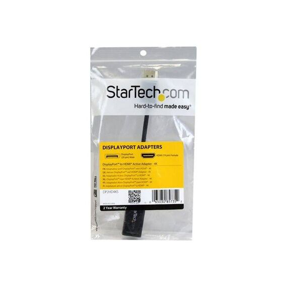 StarTech.com DisplayPort 1.2 to HDMI Adapter 4K DP2HD4KS