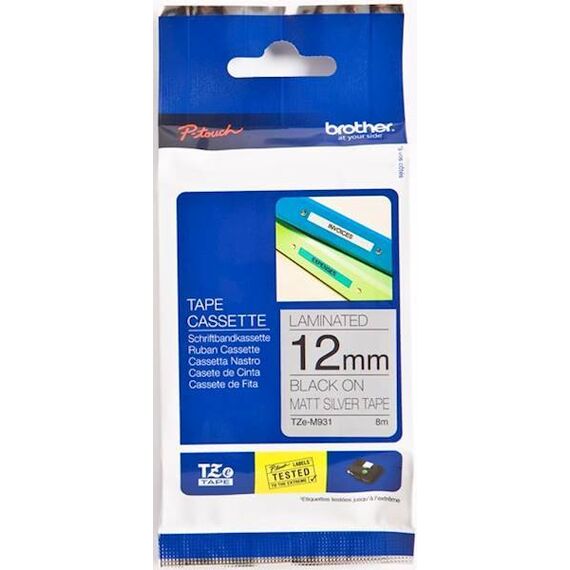 Brother TZe-M931 Black on matte silver Roll (1.2 TZEM931