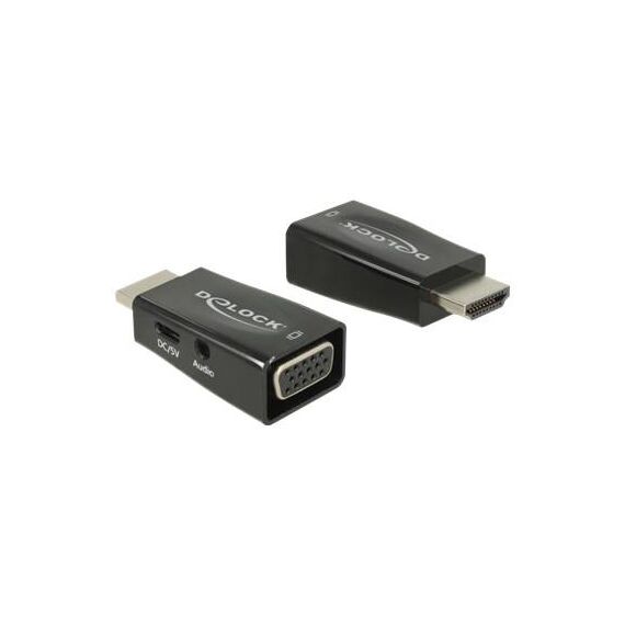 DeLOCK Adapter HDMI-A male to VGA female with Audio 65901