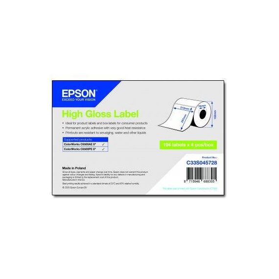 Epson High-glossy permanent acrylic adhesive C33S045728