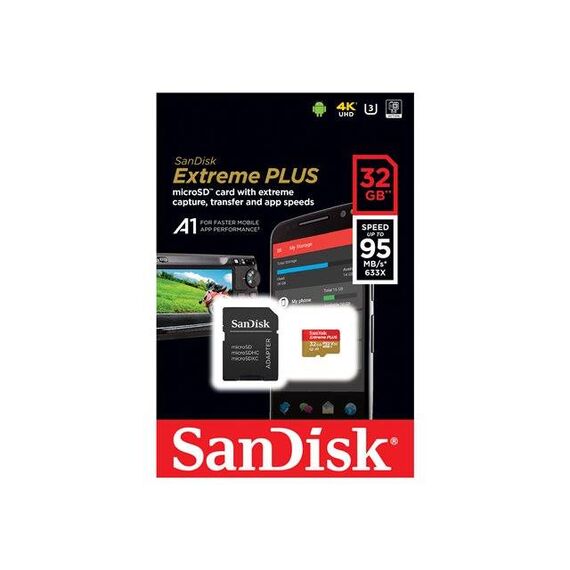 SanDisk Extreme PLUS Flash  card 32GB  SDSQXBG-032G-GN6MA