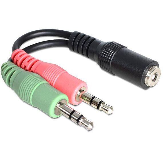 DeLOCK Audio adaptor stereo F - M 12cm  65459