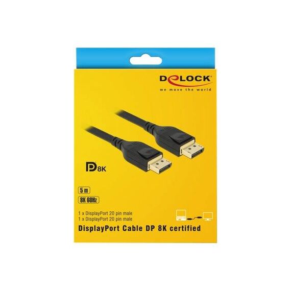 DeLOCK DP-DP 1.4 5m 8K  Black  85663
