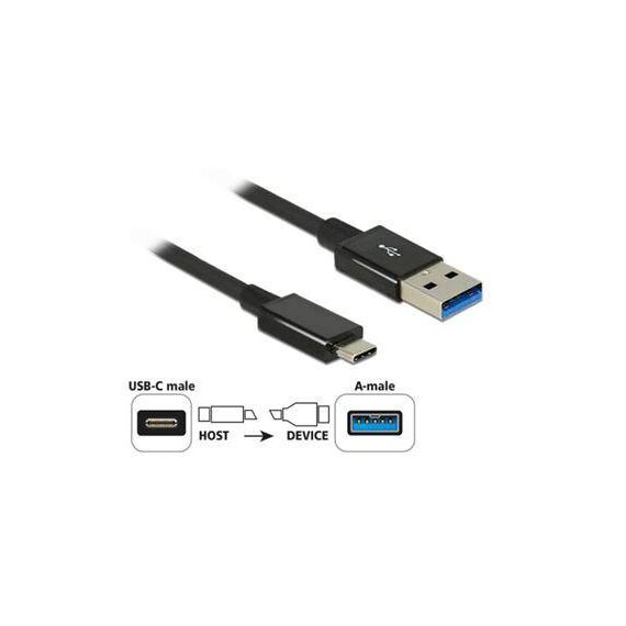 DeLOCK Premium USB Type A (M) to USB-C 1m black  83983