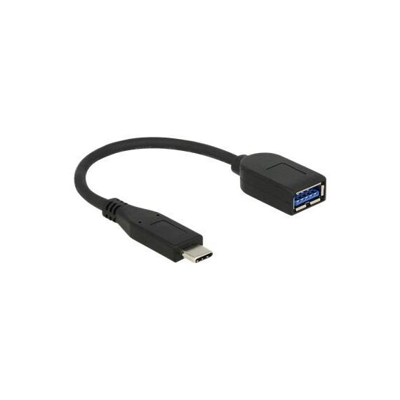 DeLOCK Premium USB adapter USB Type A (F) to USB-C 10cm black  65684