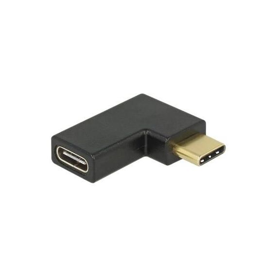 DeLOCK USB 3.1  adapter USB-C (M) to USB-C (F) angled black 65915