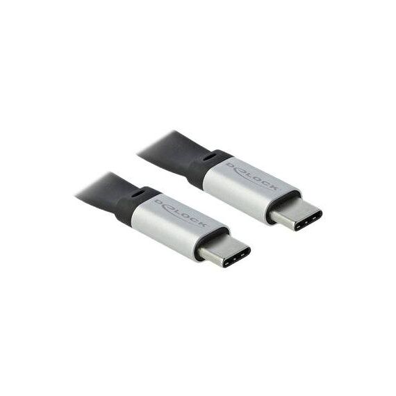 DeLOCK USB cable USB-C (M) to USB-C (M) USB 3.2 22cm black,silver  85926