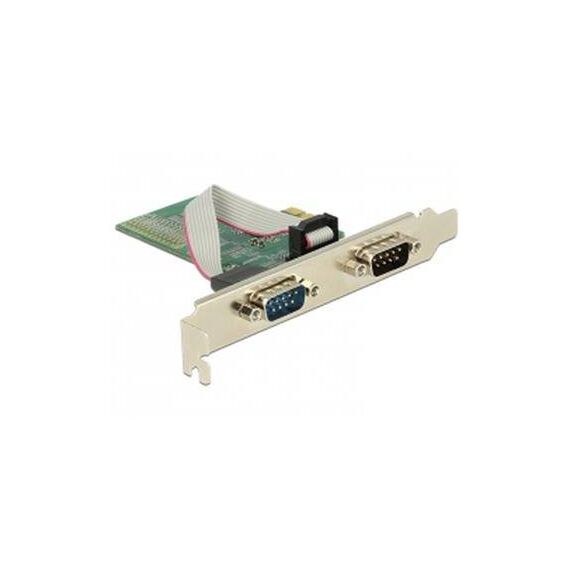 DeLock PCIe 2 x Serial RS-232 low profile  89555