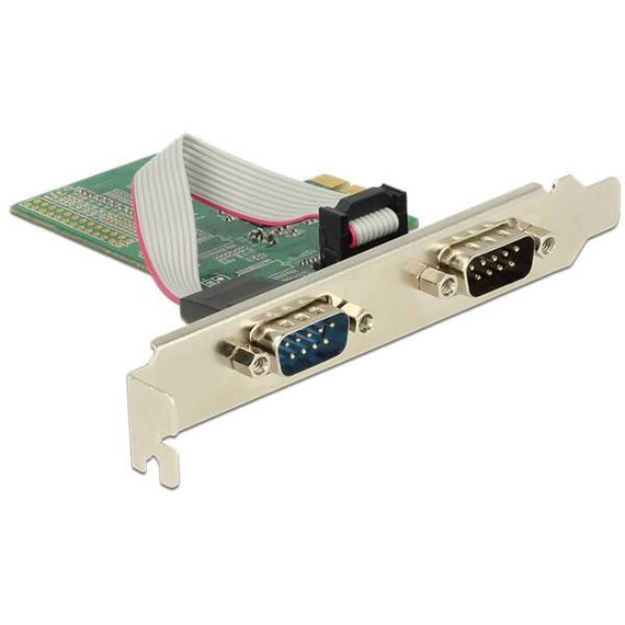 DeLock PCIe 2 x Serial RS-232 low profile  89555