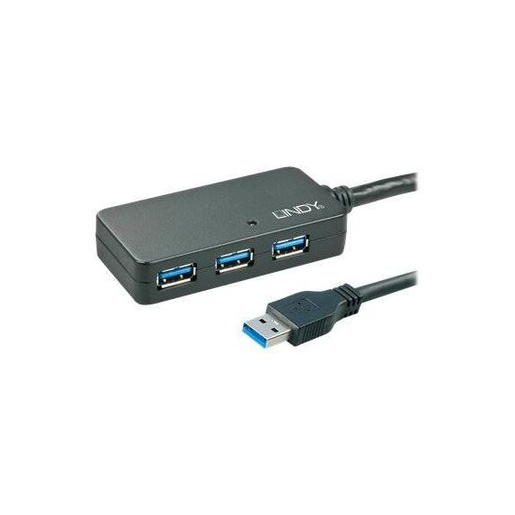 Lindy USB 3.0 Active Extension Pro 4 Port Hub 4 43159