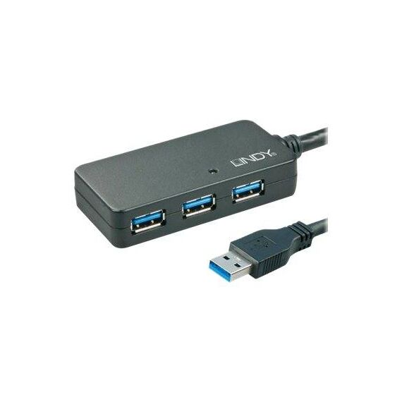 Lindy USB 3.0 Active Extension Pro 4 Port Hub 4 43159