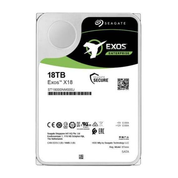 Seagate Exos X18 ST18000NM000J 18TB 3.5" ST18000NM000J