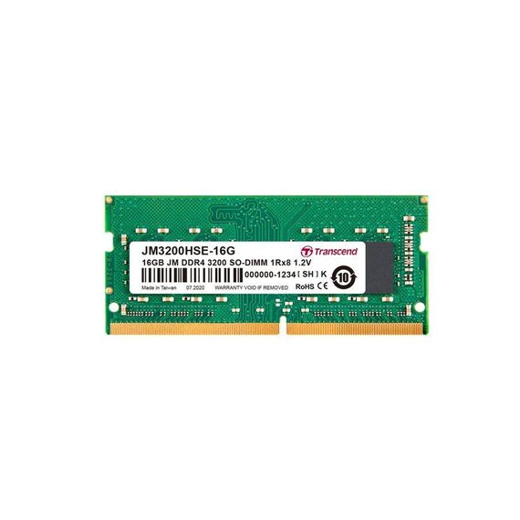 Transcend JetRAM DDR4 16GB SO-DIMM 3200MHz JM3200HSE-16G