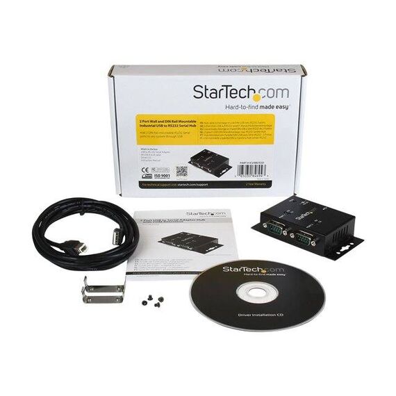 StarTech.com USB to Serial Adapter 2 Port Wall ICUSB2322I