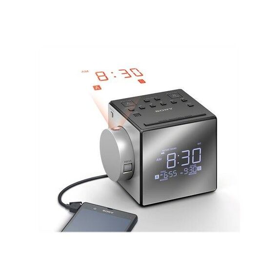Sony ICF-C1PJ Clock radio 100 mW silver ICFC1PJ.CED
