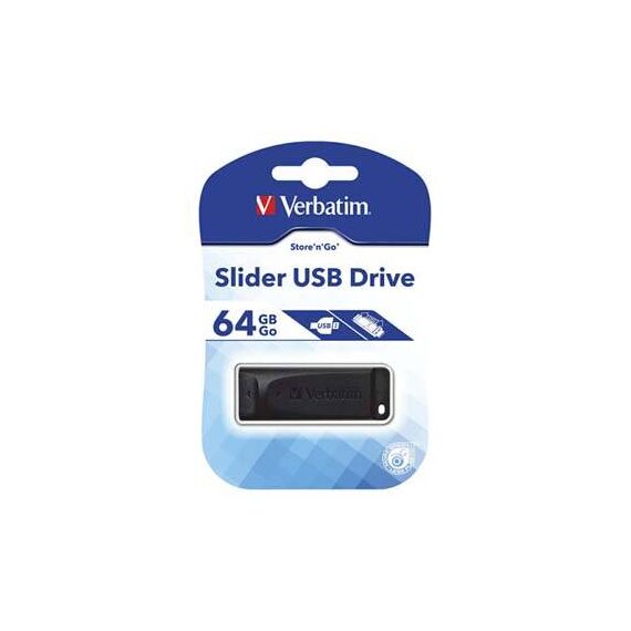 Verbatim Store 'n' Go Slider 64GB USB flash drive  98698