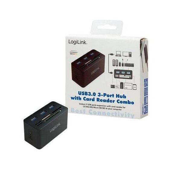 LogiLink USB 3.0 Hub with All-in-One Card Reader CR0042