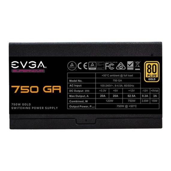 EVGA SuperNOVA 750 GA Power supply 750Watt  80PLUS Gold