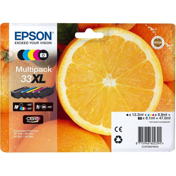Epson 33XL Multipack 5-pack 47 ml XL black, C13T33574011