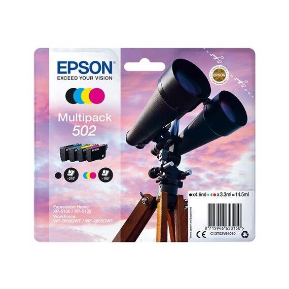 Epson 502 Multipack 4-pack black, yellow, cyan, magenta