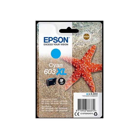 Epson 603XL 4 ml XL cyan original blister C13T03A24010