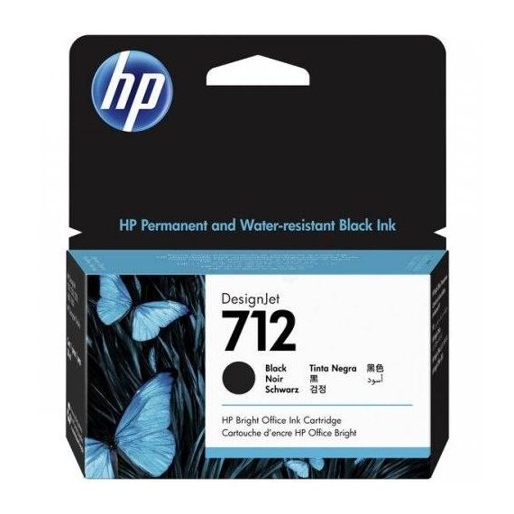 HP 712 38 ml black original DesignJet ink 3ED70A