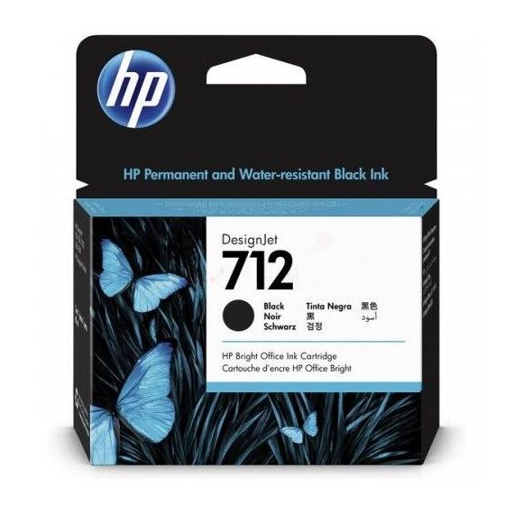 HP 712 80 ml black original DesignJet ink 3ED71A