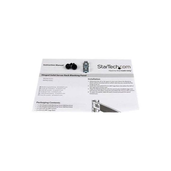 StarTech.com 4U Hinged Rack Panel Solid RKPNLHS4U