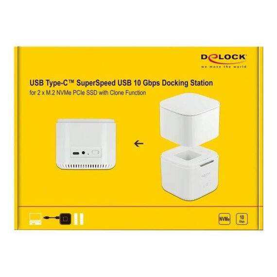 Delock HDD docking station bays: 2 M.2 M.2 NVMe 63331