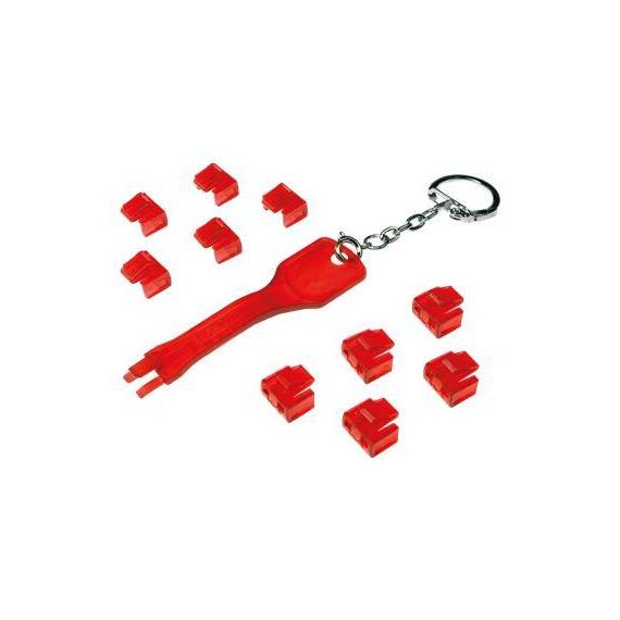 LogiLink LAN port blocker transparent red (pack of MP0042