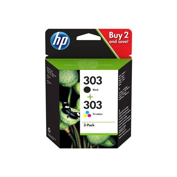 HP 303 2-pack black, colour (cyan, magenta, 3YM92AE