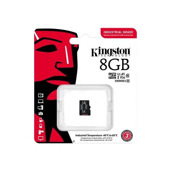 Kingston Industrial Flash memory card 8 GB A1 SDCIT28GBSP