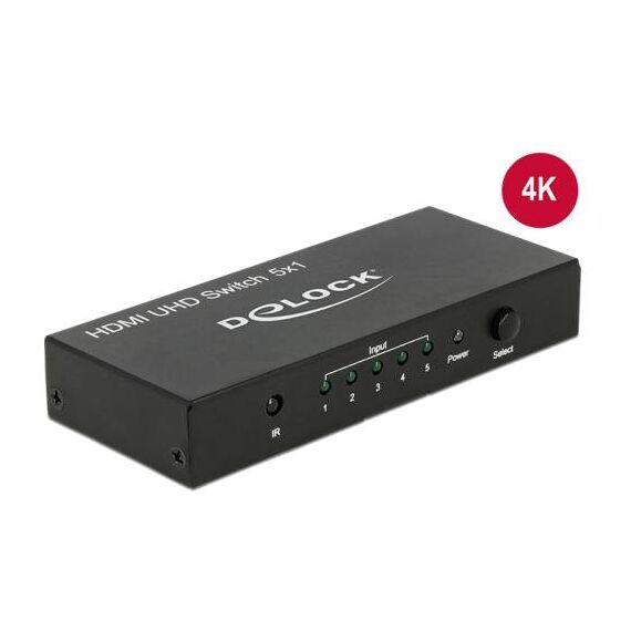 DeLock HDMI UHD Switch 5 x HDMI in > 1 x HDMI out 18685
