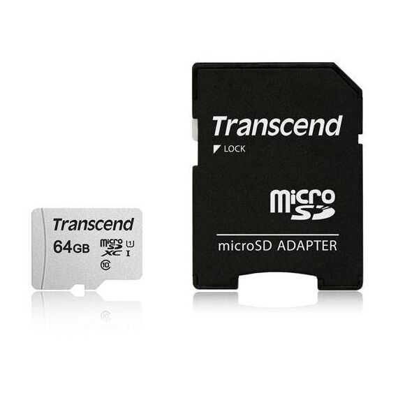 Transcend 300S Flash memory card (adapter TS64GUSD300S-A