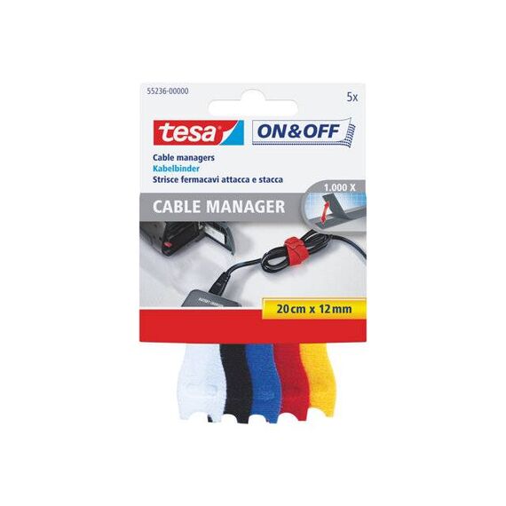 Tesa On & Off Cable tie black 5 m 55239-00000-01