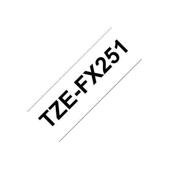 Brother TZeFX251 Adhesive black on white Roll (2.4 cm TZEFX251