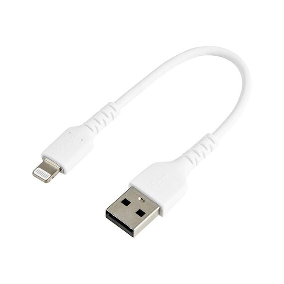 StarTech 15cm Durable White USB-A to Lightning Cable RUSBLTMM15CMW