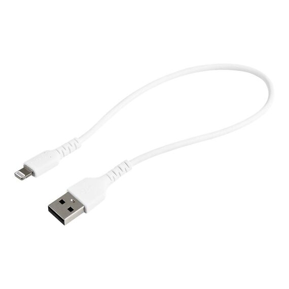 StarTech 30cm Durable White USB-A to Lightning Cable  RUSBLTMM30CMW