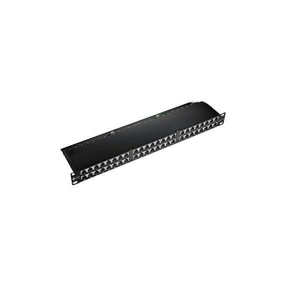 equip Patch panel black 1U 19 48 326448