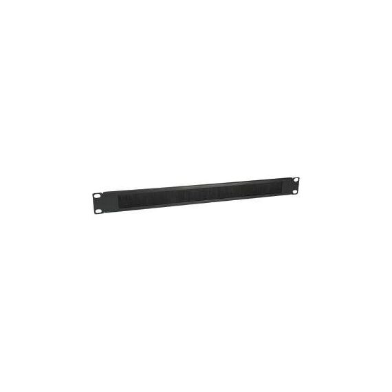 equip Pro Brush strip panel black, RAL 9005 1U 327413