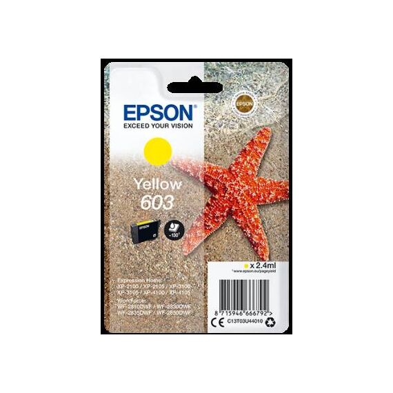Epson 603 2.4 ml yellow original blister ink C13T03U44010