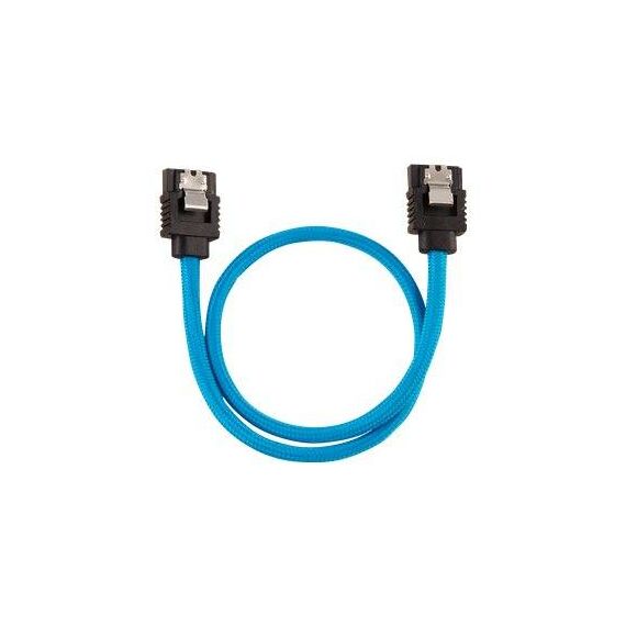 CORSAIR Premium Sleeved SATA cable Serial ATA blue (pack of 2)