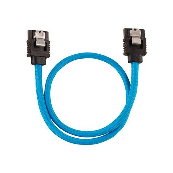 CORSAIR Premium Sleeved SATA cable Serial ATA blue (pack of 2)