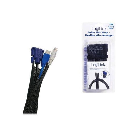 LogiLink Cable FlexWrap Cable flexible conduit black KAB0006