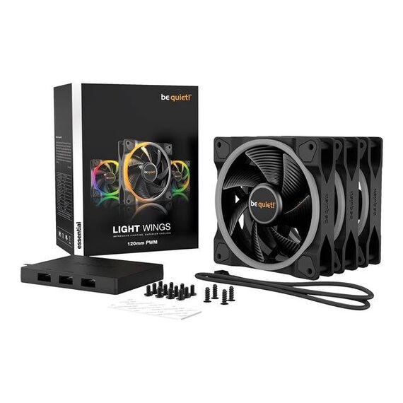 be quiet! Light Wings Case fan PWM 120 mm black (pack of 3) BL076