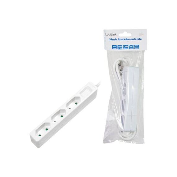 LogiLink Slim power strip AC 250 V 1700 Watt output LPS229