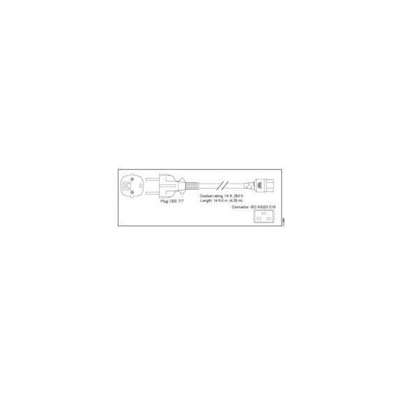 Cisco Power cable IEC 60320 C19 to CEE 77 (M) CABAC-2500W-EU=