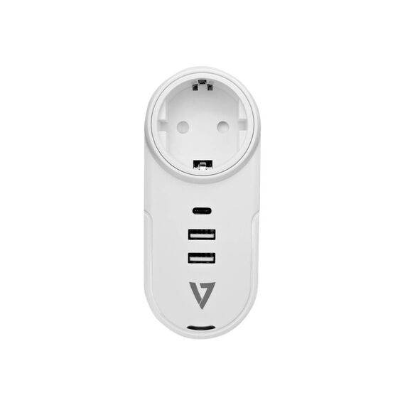 V7 PWUSBCEU 1 Out Travel Surge Surge protector output PWUSBCEU